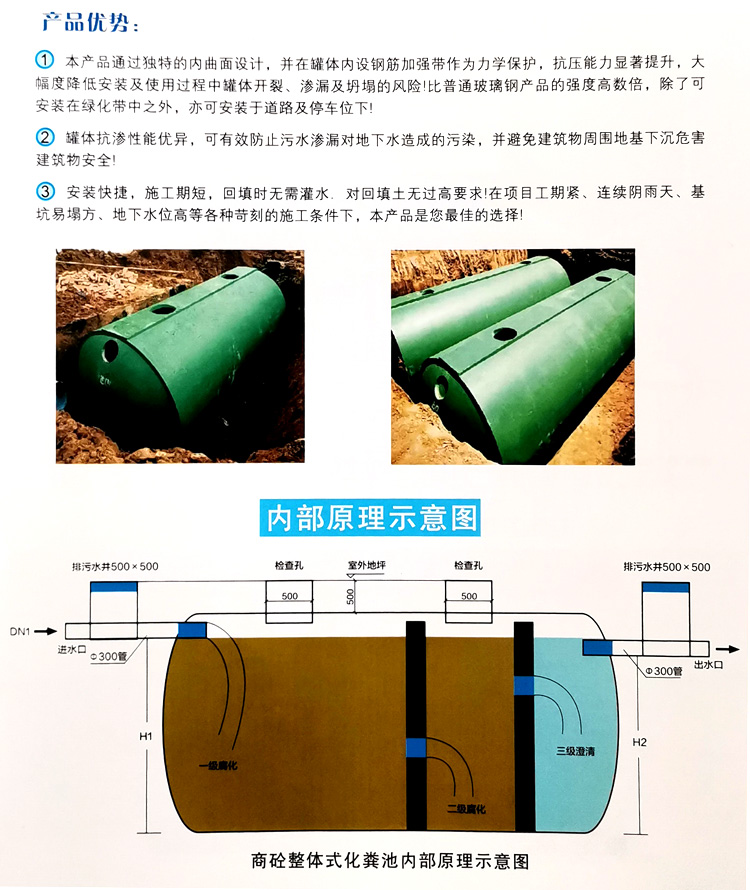 端州玻璃钢化粪池
